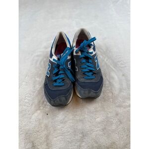 New Balance 574 Women's Sneakers Blue Suede Athletic Walking Shoes‎